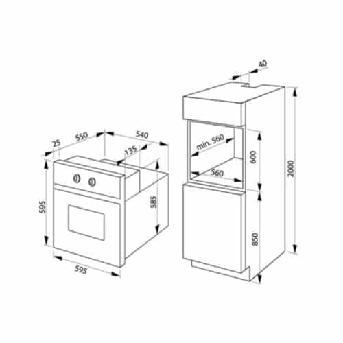 Lò nướng âm tủ ICONIC Hafele 535.02.721