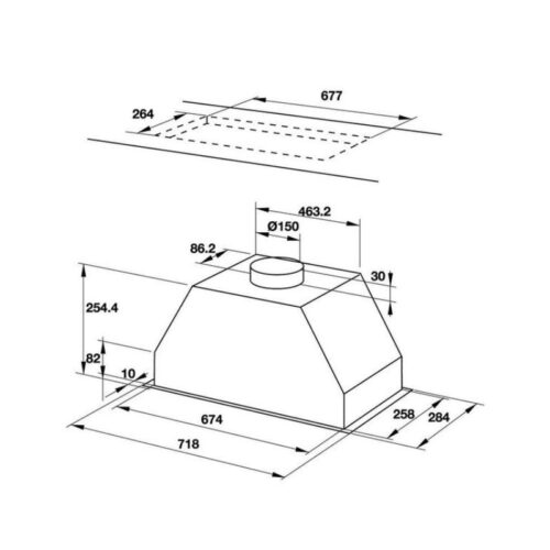 Máy hút khử mùi âm tủ Hafele HH BI70A 538.84.007 3 Kích thước Máy hút khử mùi âm tủ Hafele HH BI70A 538.84.007
