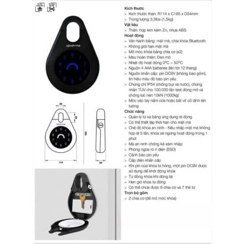 Mô tả Hộp khóa thông minh - EK5500-TB 912.05.381