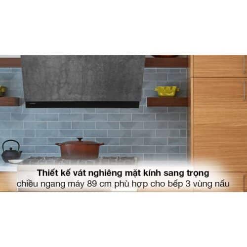 Thiết kế Máy hút mùi gắn tường mặt kính vân Hafele HH-WVS90A 533.86.003