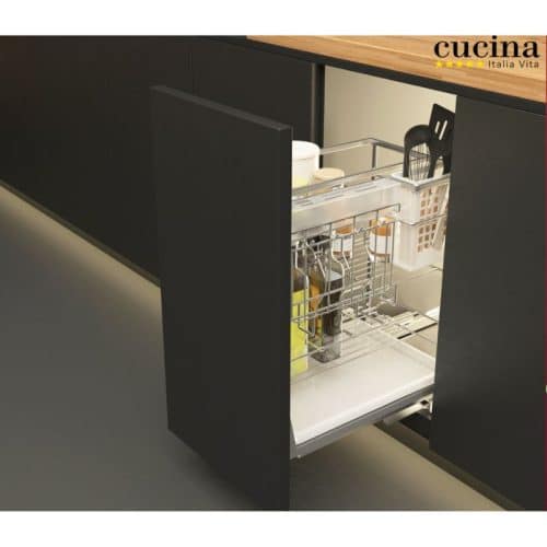 Ảnh bộ rổ dao thớt, chai lọ SONATA Cucina 549.20.215 mạ chrome