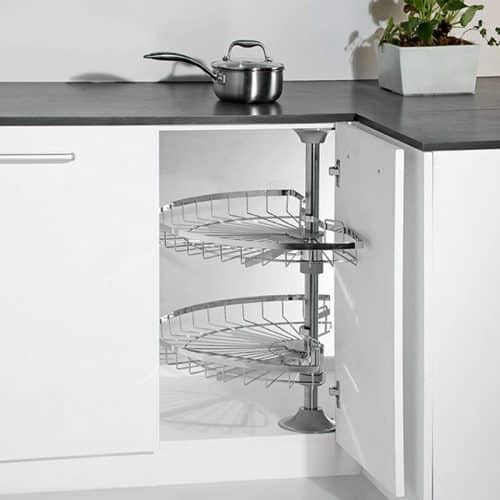 Bộ rổ góc xoay 180 độ MEZZO Cucina 548.37.200 mạ chrome 5 Ảnh bộ rổ góc xoay 180 độ MEZZO Cucina 548.37.200 mạ chrome