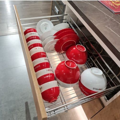 Ảnh thực tế bộ rổ chén đĩa CAPPELLA Cucina 549.08.204 mạ chrome