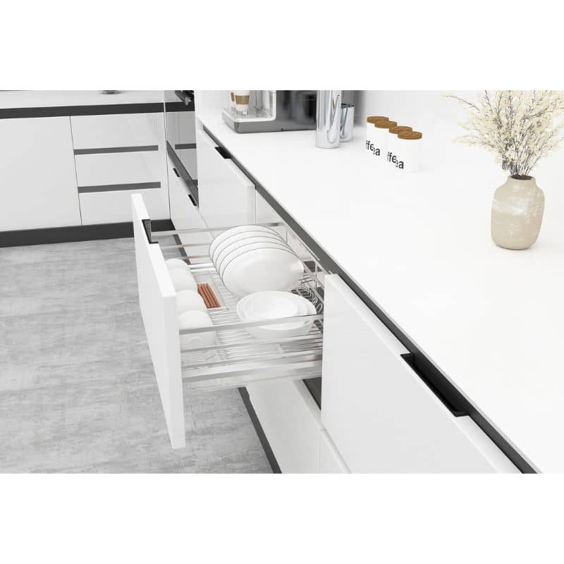 Ảnh thực tế bộ rổ chén đĩa CUCINA CAPPELLA 549.08.148 900mm Inox 304 Ảnh thực tế bộ rổ chén đĩa CUCINA CAPPELLA 549.08.148 900mm Inox 304