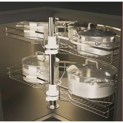 Bộ rổ góc xoay 180 độ MEZZO Cucina 548.37.200 mạ chrome 3 Ảnh thực tế bộ rổ góc xoay 180 độ MEZZO Cucina 548.37.200 mạ chrome