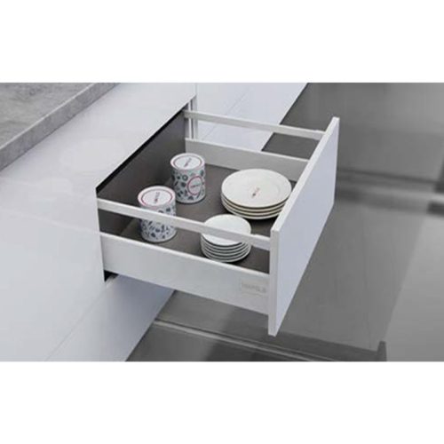 Ảnh thực tế ray hộp Hafele 552.55.706 Alto-S H80 mm màu trắng mờ