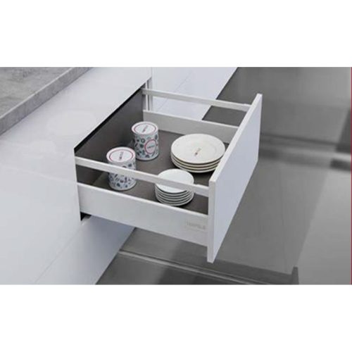 Ảnh thực tế ray hộp Hafele 552.55.716 Alto-S H80 mm màu trắng mờ