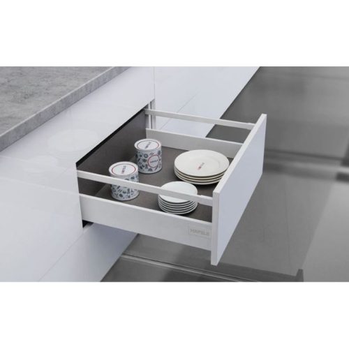 Ảnh thực tế ray hộp Hafele 552.79.785 Alto B199 500mm trắng, nắp kim loại