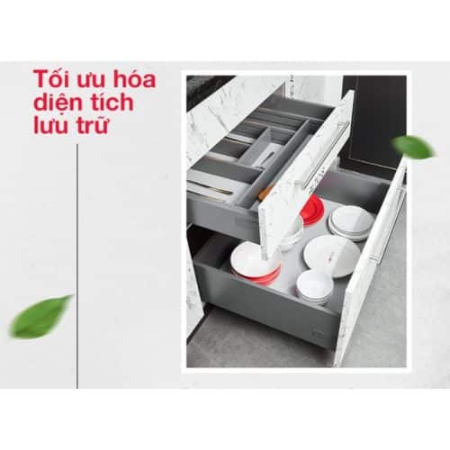 Ảnh thực tế ray hộp Alto-S chiều cao 120mm Hafele 552.35.375