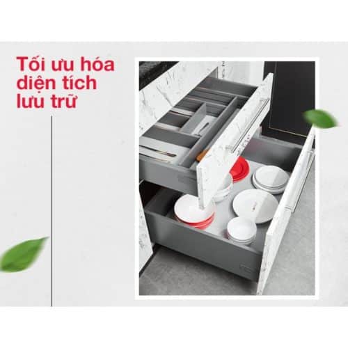 Ảnh thực tế ray hộp Alto-S chiều cao 120mm Hafele 552.36.745
