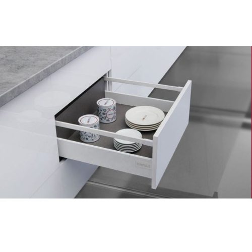 Ảnh thực tế ray hộp Hafele 552.77.785 Alto màu trắng mờ, H135X500m