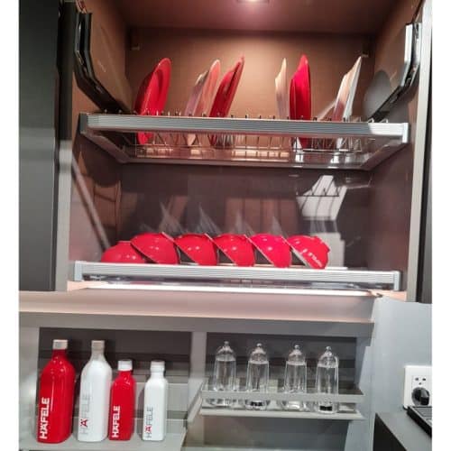 Ảnh thực tế rổ chén đĩa có khung PRESTO Cucina 544.40.004 Inox 304