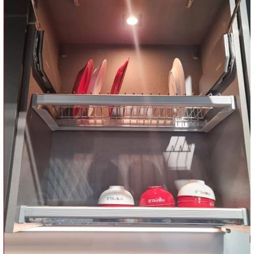 Ảnh thực tế rổ chén đĩa có khung PRESTO Cucina 544.40.007 Inox 304