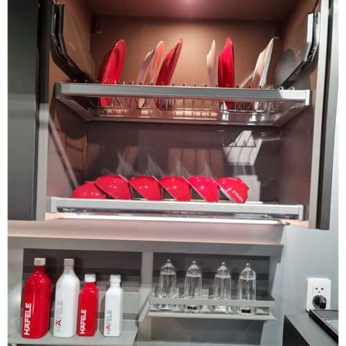 Ảnh thực tế rổ chén đĩa có khung PRESTO Cucina 544.40.008 Inox 304