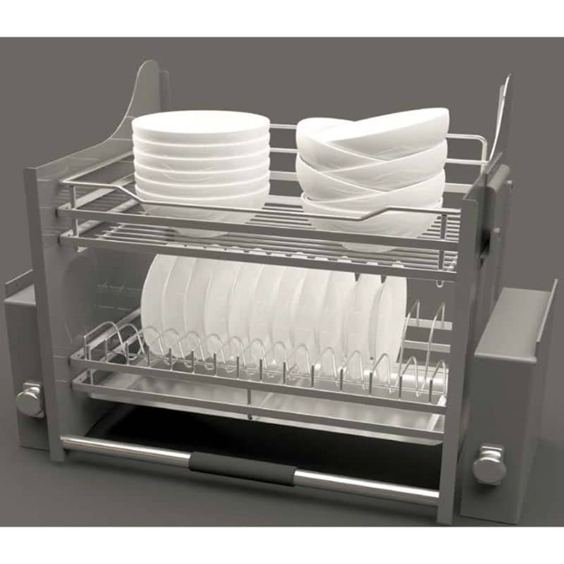 Ảnh thực tế rổ chén đĩa di động lướt dẹt LENTO Cucina 504.76.017 Inox 304 Ảnh thực tế rổ chén đĩa di động lướt dẹt LENTO Cucina 504.76.017 Inox 304