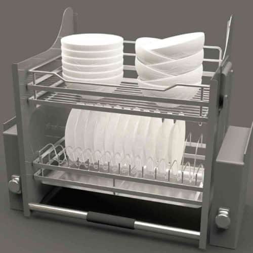 Rổ chén đĩa di động lướt dẹt LENTO Cucina 504.76.018 Inox 304 3 Ảnh thực tế rổ chén đĩa di động lướt dẹt LENTO Cucina 504.76.018 Inox 304