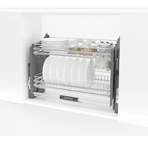 Rổ chén đĩa di động lướt dẹt LENTO Cucina 504.76.214 mạ chrome 3 Ảnh thực tế rổ chén đĩa di động lướt dẹt LENTO Cucina 504.76.214 mạ chrome