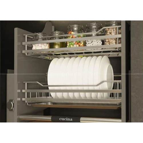 Ảnh thực tế rổ chén đĩa di động lướt tròn LENTO Cucina 504.76.004 Inox 304