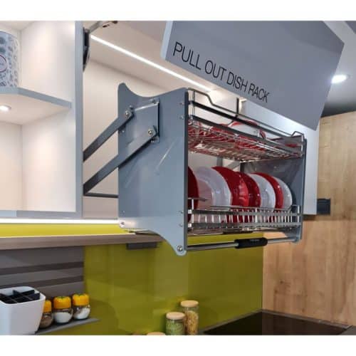 Ảnh thực tế rổ chén đĩa di động lướt tròn LENTO Cucina 504.76.208 mạ chrome