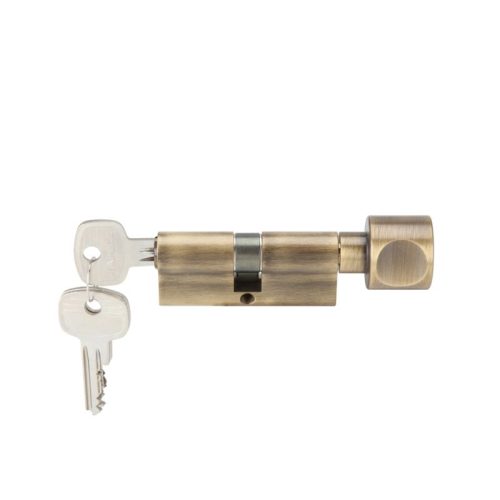 Ảnh thực tế ruột khóa 1 đầu chìa 1 đầu vặn Hafele 916.08.272, 63mm Đồng thau