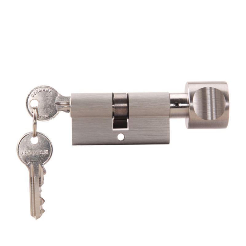 Ảnh thực tế ruột khóa 1 đầu chìa 1 đầu vặn Hafele 916.96.325, 71mm Đồng thau Ảnh thực tế ruột khóa 1 đầu chìa 1 đầu vặn Hafele 916.96.325, 71mm Đồng thau