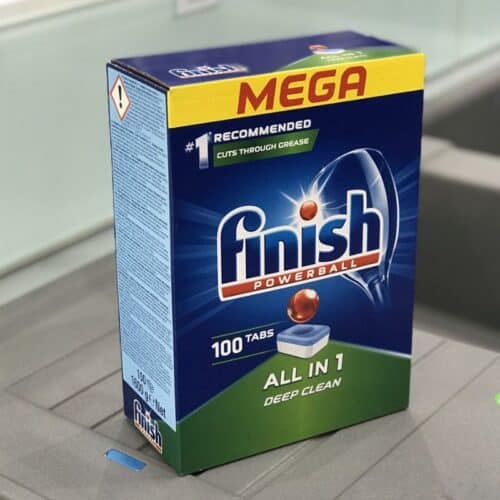 Bao bì Viên rửa bát Finish All In One 100 viên