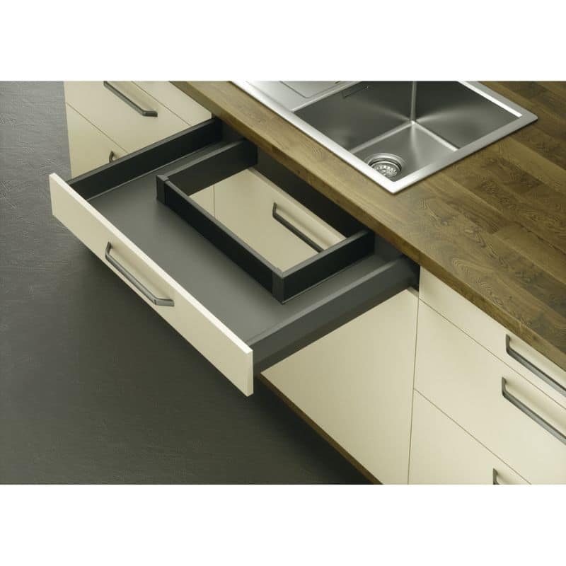 Ảnh Bộ ngăn kéo Hafele 551.54.325 Matrix Box P50 16/92/500mm xám đậm Ảnh Bộ ngăn kéo Hafele 551.54.325 Matrix Box P50 16/92/500mm xám đậm