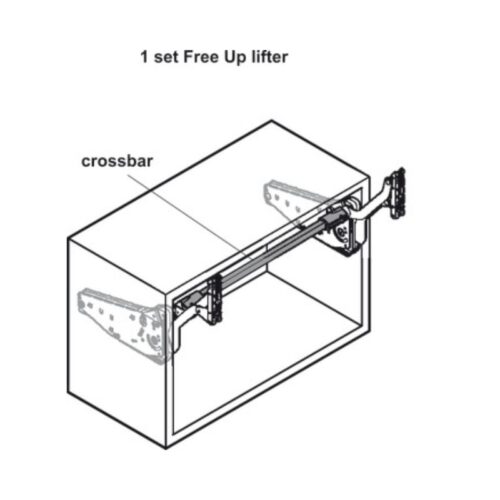 Thiết kế của Bộ tay nâng FREE UP Hafele 493.05.804 nắp xám
