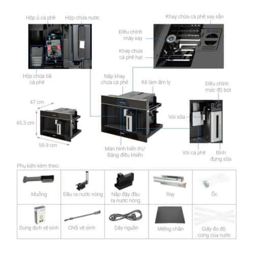 Thông số Máy pha cà phê Hafele DOLCE STILNOVO CMS4604NR 536.54.079