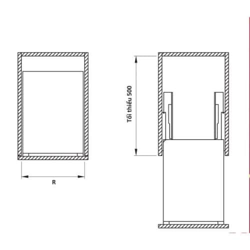 Kích thước bộ rổ gia vị SONATA Cucina 549.20.235 mạ chrome