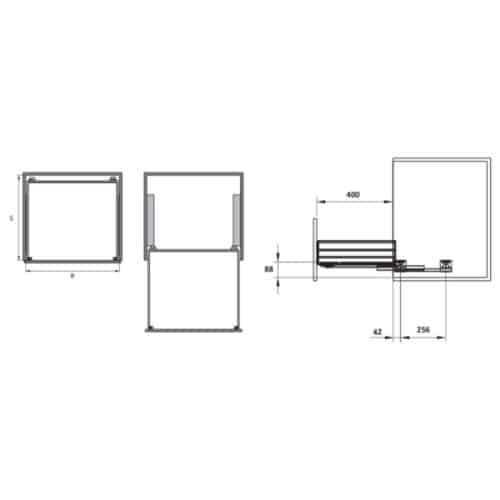 Bộ rổ xoong nồi CAPPELLA Cucina 549.08.228 mạ chrome 6 Kích thước bộ rổ xoong nồi CAPPELLA Cucina 549.08.228 mạ chrome