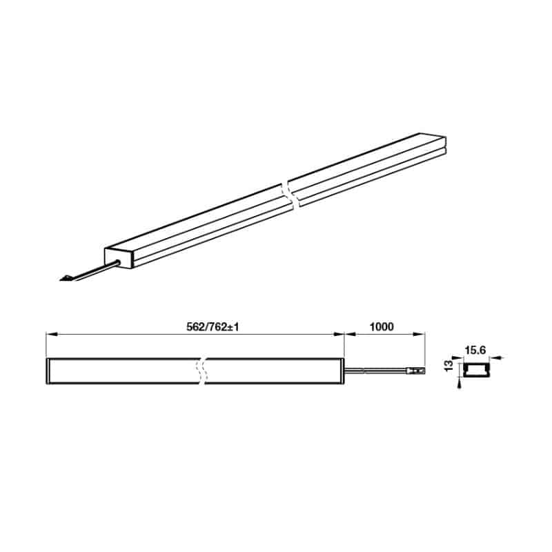Kích thước đèn led thanh tích hợp cảm biến cửa cucina Hefele 833.01.407562 Kích thước đèn led thanh tích hợp cảm biến cửa cucina Hefele 833.01.407562