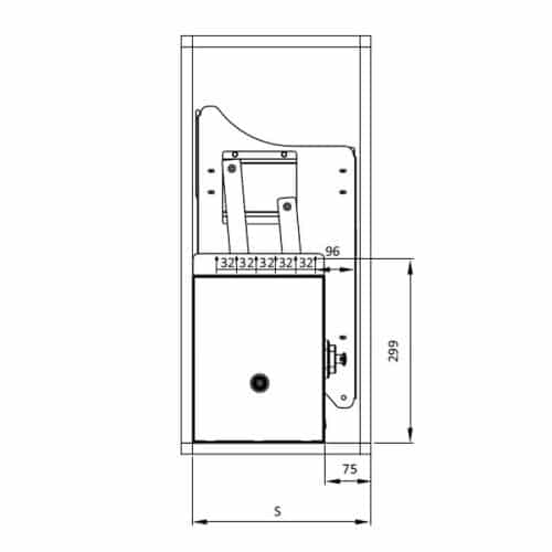 Rổ chén đĩa di động lướt dẹt LENTO Cucina Hafele 504.76.215 mạ chrome 5 Kích thước rổ chén đĩa di động lướt dẹt LENTO Cucina Hafele 504.76.215 mạ chrome