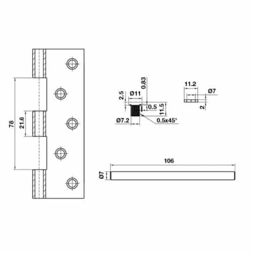 Bản lề lá Hefele Bauma 926.20.344 3 Lắp đặt bản lề lá Bauma 926.20.344