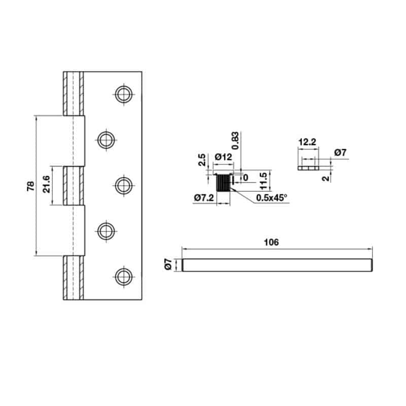Lắp đặt bản lề lá Bauma 926.20.347 Lắp đặt bản lề lá Bauma 926.20.347