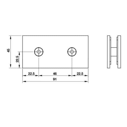 Lắp đặt kẹp kính 180 độ Bauma 981.77.957