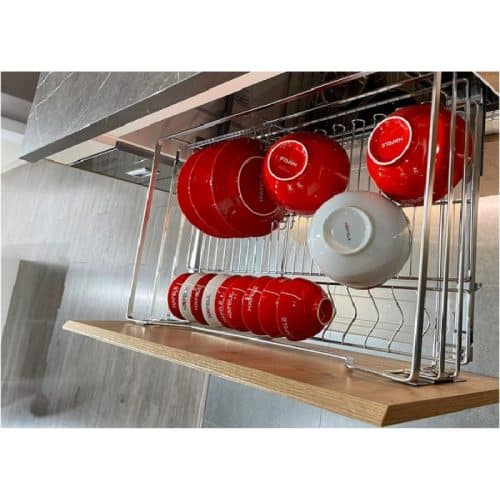 Giá kệ bát đĩa CUCINA CAPPELLA 549.08.144 600mm Inox 304 4 Mặt bên bộ rổ chén đĩa CUCINA CAPPELLA 549.08.144 600mm Inox 304