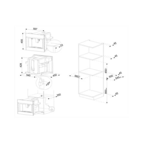 Thiết kế của Máy pha cà phê Hafele DOLCE STILNOVO CMS4604NR 536.54.079