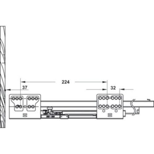 Ray hộp Hafele 552.03.785 Inner Alto âm giảm chấn H84xD500mm trắng mờ (4)