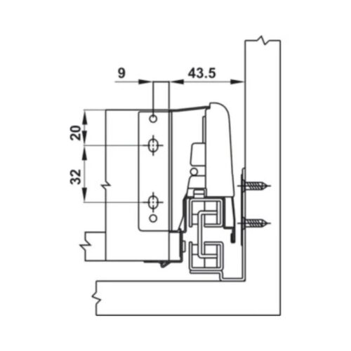 Ray hộp Hafele 552.03.785 Inner Alto âm giảm chấn H84xD500mm trắng mờ (3)