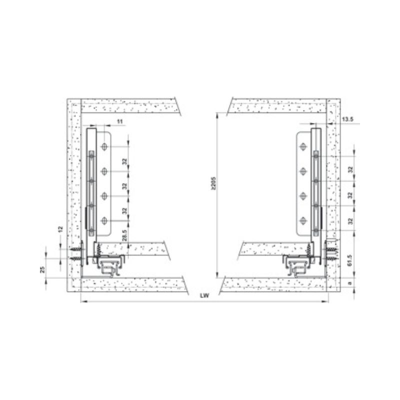 Thiết kế của Ray hộp Hafele 552.35.355 Alto S PTO xám đậm H170/500mm Thiết kế của Ray hộp Hafele 552.35.355 Alto S PTO xám đậm H170/500mm
