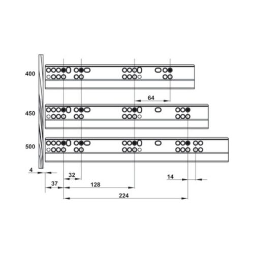 Ray hộp Hafele 552.35.355 Alto S PTO xám đậm H170/500mm 6 Thiết kế của Ray hộp Hafele 552.35.355 Alto S PTO xám đậm H170/500mm