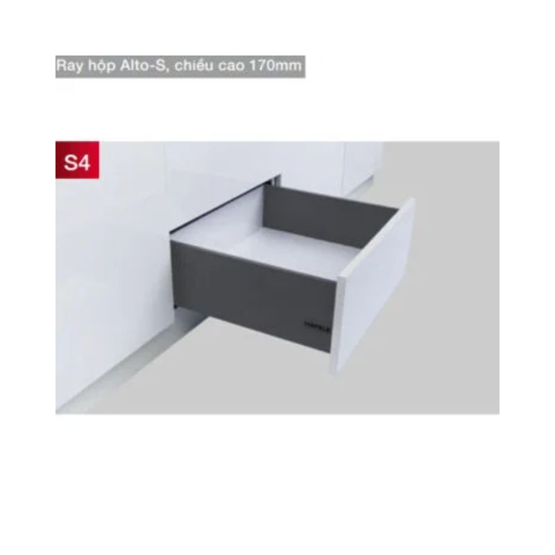 Ray hộp Hafele 552.35.355 Alto S PTO xám đậm H170/500mm Ray hộp Hafele 552.35.355 Alto S PTO xám đậm H170/500mm