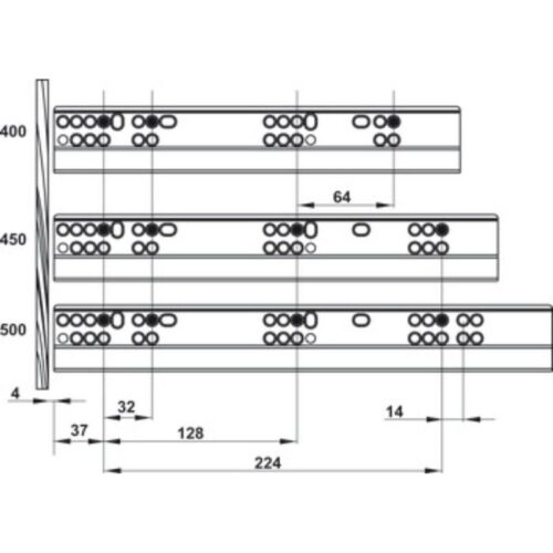 Ray hộp Hafele 552.55.307 Inner Alto-S S5 giảm chấn H80mm màu xám (1)