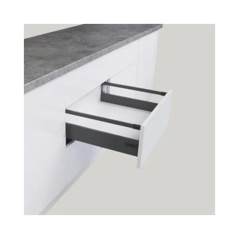 Ray hộp Hafele 552.55.316 Alto-S H80 mm màu xám đậm Ray hộp Hafele 552.55.316 Alto-S H80 mm màu xám đậm