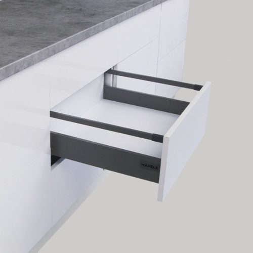 Ray hộp Alto-S chiều cao 80mm với thanh vuông Hafele 552.55.323