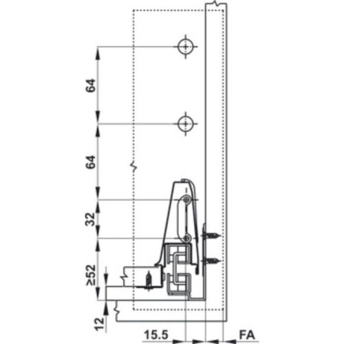 Ray hộp kính Hafele 552.03.095 Alto giảm chấn màu xám H84xD500mm 4 Ray hộp kính Hafele 552.03.095 Alto giảm chấn màu xám H84xD500mm (2)