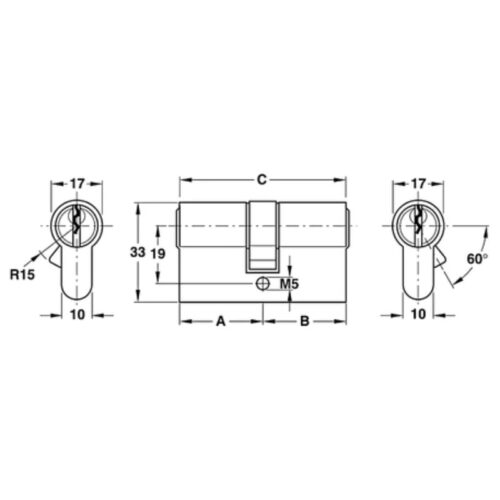 Ruột khóa 2 đầu Hafele 916.96.007, 60mm đồng thau 3 Ruột khóa 2 đầu Hafele 916.96.007, 60mm đồng thau (1)