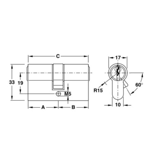 Ruột khóa 2 đầu Hafele 916.08.231, 71mm Đồng thau 3 Ruột khóa 2 đầu Hafele 916.08.231, 71mm Đồng thau (1)