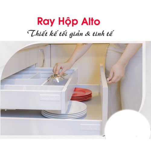 Tính năng ray hộp Hafele 552.75.701 Alto màu trắng, H84X300MM